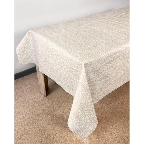 Wachstuchtischdecke 140x350 cm | Wachstischdecke mit wasserabweisender und lebensmittelecht PVC-Beschichtung | Outdoor-Tischdecken für Garten und Küche | Tischdecke wetterfest | Spitze Beige Wachstuchtischdecke 140x350 cm | Wachstischdecke mit wasserabweisender und lebensmittelecht PVC-Beschichtung | Outdoor-Tischdecken für Garten und Küche | Tischdecke wetterfest | Spitze Beige von DecoMeister