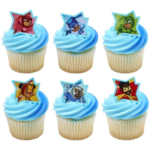 DecoPac PJ Masks Calling All Heroes! Ringe, Cupcake-Dekorationen mit Catboy, Eulette, Gekko und Freunden! Lebensmittelechte Kuchenaufsätze, 24 Stück DecoPac PJ Masks Calling All Heroes! Ringe, Cupcake-Dekorationen mit Catboy, Eulette, Gekko und Freunden! Lebensmittelechte Kuchenaufsätze, 24 Stück von DecoPac