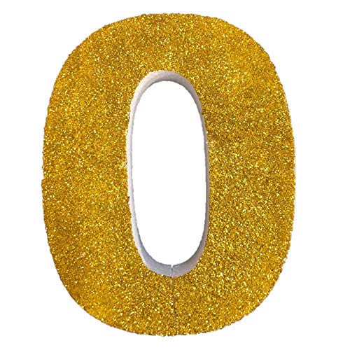 DecoPorex - PURINA Zahlen aus Polystyrol 20 cm hoch, 3 cm dick für Jahrestage, Geburtstage und Feiern und Veranstaltungen. (0, Gold) von DecoPorex