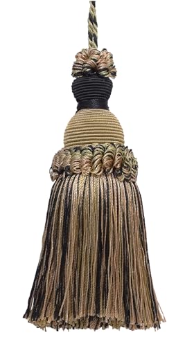 DÉCOPRO Dekorative Schlüsselquaste, 13 cm, Taupe, Schwarz, Imperial II Kollektion, Stil# IKTJ, Midnight Wiese - Schlüsselanhänger, Rayon, Hochzeit DÉCOPRO Dekorative Schlüsselquaste, 13 cm, Taupe, Schwarz, Imperial II Kollektion, Stil# IKTJ, Midnight Wiese - Schlüsselanhänger, Rayon, Hochzeit von DecoPro