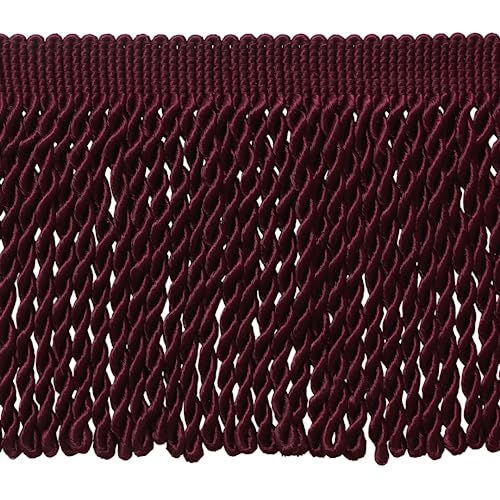 DecoPro 4,5 Meter Value Pack – 15 cm lang Ruby Edelstahldraht Fransen Trim, bfs6 Farbe: E10/Burgund (15 ft) von DecoPro