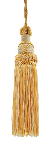 Dekorative Schlüsselquaste, 14 cm, helles Sand, Gold, Imperial II Kollektion, Stil # KTIC Farbe: Zitronen-Meringue – B2523 Dekorative Schlüsselquaste, 14 cm, helles Sand, Gold, Imperial II Kollektion, Stil # KTIC Farbe: Zitronen-Meringue – B2523 von DecoPro