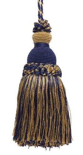 Schlüsselanhänger-Quaste, 13 cm, Dunkles Marineblau, Gold, Imperial II Kollektion, Stil# iktj; Farbe: 1152 Marineblau-gold. Schlüsselanhänger-Quaste, 13 cm, Dunkles Marineblau, Gold, Imperial II Kollektion, Stil# iktj; Farbe: 1152 Marineblau-gold. von DecoPro