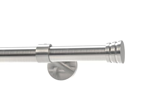 DécoProfi Gardinenstangen Edelstahloptik 1-läufig Ø 20 mm L: 320 cm I "Conus" Gardinen/Vorhangstange im Set I Inklusive Träger, Befestigung und Endstücke I Decken- oder Wandbefestigung DécoProfi Gardinenstangen Edelstahloptik 1-läufig Ø 20 mm L: 320 cm I "Conus" Gardinen/Vorhangstange im Set I Inklusive Träger, Befestigung und Endstücke I Decken- oder Wandbefestigung von DecoProfi