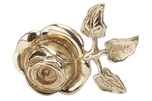 DecoProfi Raffhalter/Schalhalter für Gardinen, Rose mit Blatt, Messing poliert DecoProfi Raffhalter/Schalhalter für Gardinen, Rose mit Blatt, Messing poliert von DecoProfi
