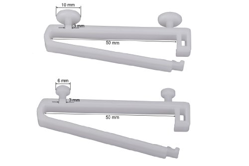 DécoProfi 10x Schlaufengleiter für Gardinenschienen 6mm x 50mm Weiß I Für Innenlauf von Gardinen/Vorhangschienen I Gleiter Schiebegardinen mit Schlaufen DécoProfi 10x Schlaufengleiter für Gardinenschienen 6mm x 50mm Weiß I Für Innenlauf von Gardinen/Vorhangschienen I Gleiter Schiebegardinen mit Schlaufen von DecoProfi