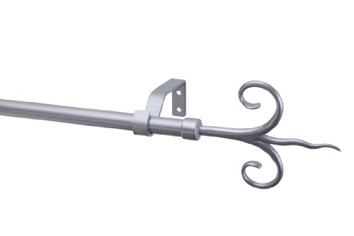 Teleskop Gardinenstangen-Set "SPIEDO", ausziehbar 120 cm - 220 cm, Ø 16 mm / 13 mm, Metall MATT SILBER Teleskop Gardinenstangen-Set "SPIEDO", ausziehbar 120 cm - 220 cm, Ø 16 mm / 13 mm, Metall MATT SILBER von DecoProfi