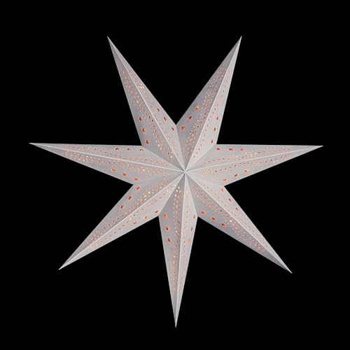 Sterntaler Dekostern | Weihnachtsstern Papier | Samt | Faltstern | Grau | 75cm | Innen | Glühbirne | Netzstecker Sterntaler Dekostern | Weihnachtsstern Papier | Samt | Faltstern | Grau | 75cm | Innen | Glühbirne | Netzstecker von DecoTrend GmbH