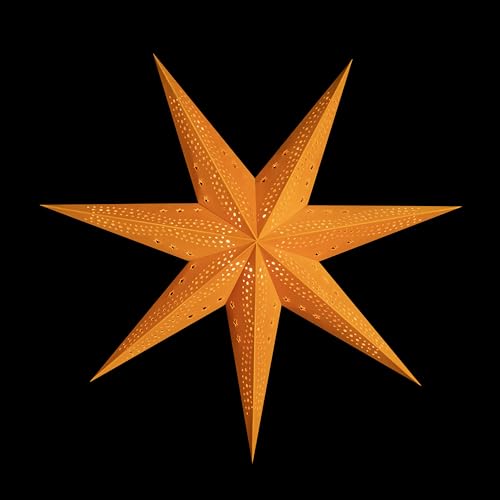 Sterntaler Dekostern | Weihnachtsstern Papier | Samt | Faltstern | Orange | 75cm | Innen | Glühbirne | Netzstecker Sterntaler Dekostern | Weihnachtsstern Papier | Samt | Faltstern | Orange | 75cm | Innen | Glühbirne | Netzstecker von DecoTrend GmbH