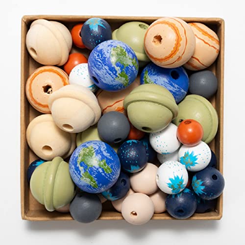 Decoendiy 100 Stück Planet Holzperlen großes Loch lose Perlen Farbe runde Holzperlen Bulk Space bunte Holzperlen für Schmuckherstellung DIY Halsketten Armbänder Basteln Decoendiy 100 Stück Planet Holzperlen großes Loch lose Perlen Farbe runde Holzperlen Bulk Space bunte Holzperlen für Schmuckherstellung DIY Halsketten Armbänder Basteln von Decoendiy