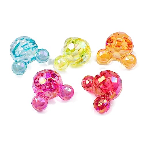 Decoendiy 20 Stück Acryl-Mauskopf-Perlen, Tierkopf-Abstandshalter, transparente facettierte Perlen, lose geformte große Lochperlen, für DIY-Armbänder, Halsketten, Bastelbedarf Decoendiy 20 Stück Acryl-Mauskopf-Perlen, Tierkopf-Abstandshalter, transparente facettierte Perlen, lose geformte große Lochperlen, für DIY-Armbänder, Halsketten, Bastelbedarf von Decoendiy