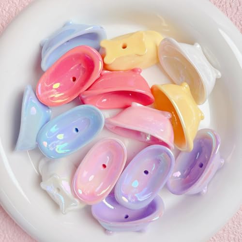 Decoendiy Badewannen-Perlen für Stifte, UV-beschichtete Badewannen-Perlen, lose große Acryl-Abstandshalter, für Schmuck, Schlüsselanhänger, Handyband, Armband, Bastelzubehör, 20 Stück Decoendiy Badewannen-Perlen für Stifte, UV-beschichtete Badewannen-Perlen, lose große Acryl-Abstandshalter, für Schmuck, Schlüsselanhänger, Handyband, Armband, Bastelzubehör, 20 Stück von Decoendiy