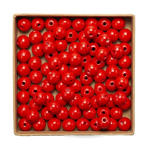 Decoendiy Holzperlen, 14 mm, farbige runde Holzperlen, natürlich, poliert, lose Abstandshalter, Holzkugel für Bastelarbeiten, Schmuckherstellung, Heimdekoration, Rot, 100 Stück Decoendiy Holzperlen, 14 mm, farbige runde Holzperlen, natürlich, poliert, lose Abstandshalter, Holzkugel für Bastelarbeiten, Schmuckherstellung, Heimdekoration, Rot, 100 Stück von Decoendiy