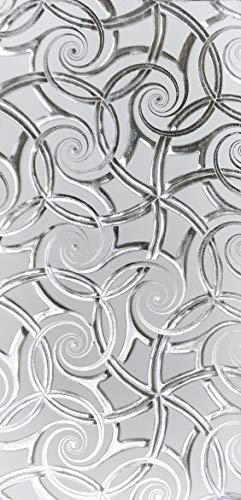 Verzierwachsplatte 100x200mm - Tiffany weiss/silber (1 Stück) von Decohobby