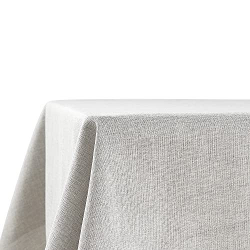 Decomira Tischdecke wasserabweisend Leinen-Optik - Fleckschutz, abwaschbar - Garten-Tischdecke Outdoor, Tischtuch Esstisch - Grau - 130x260 cm Decomira Tischdecke wasserabweisend Leinen-Optik - Fleckschutz, abwaschbar - Garten-Tischdecke Outdoor, Tischtuch Esstisch - Grau - 130x260 cm von Decomira