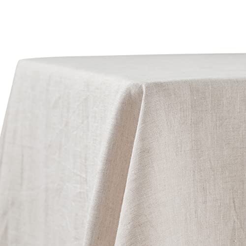 Tischdecke Leinen | Leinen-Tisch-Decke aus 100% Leinen-Stoff | Tischtuch Boho Tisch-Deko modern für Esstisch | Natur Beige 140x220 cm von Decomira
