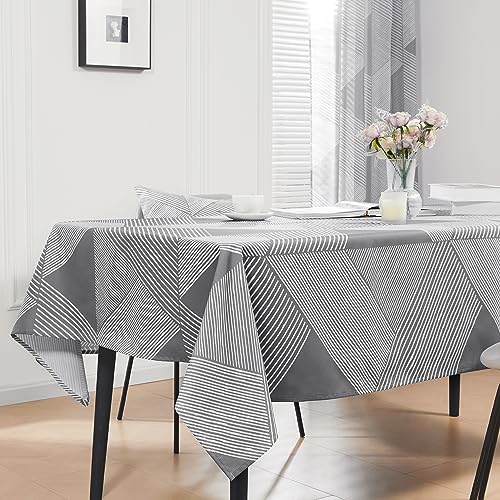 Deconovo Abwaschbare Tischdecke Lotuseffekt Tischwäsche Wasserabweisend Tischtuch Pleat-Designermuster Umweltfreundlich, 140x240 cm, Dunkelgrau, 1 Stück Deconovo Abwaschbare Tischdecke Lotuseffekt Tischwäsche Wasserabweisend Tischtuch Pleat-Designermuster Umweltfreundlich, 140x240 cm, Dunkelgrau, 1 Stück von Deconovo