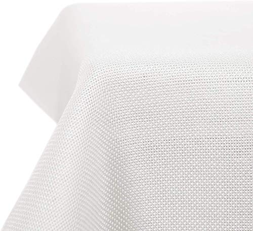 Deconovo Leinenoptik Tischdecke Wasserabweisend Tischwäsche Lotuseffekt Tischtuch 132x178 cm, Weiß, 1 Stück Deconovo Leinenoptik Tischdecke Wasserabweisend Tischwäsche Lotuseffekt Tischtuch 132x178 cm, Weiß, 1 Stück von Deconovo