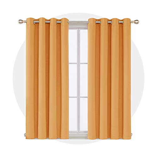 Deconovo Verdunkelungsvorhang für Schlafzimmer oder Wohnzimmer Thermoisolierte Ösen für weniger Faltenwurf, Polyester, Orange Flame, 52" W x 54" L (Pack of 1) Deconovo Verdunkelungsvorhang für Schlafzimmer oder Wohnzimmer Thermoisolierte Ösen für weniger Faltenwurf, Polyester, Orange Flame, 52" W x 54" L (Pack of 1) von Deconovo