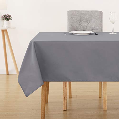 Deconovo Tischdecke Wasserabweisend Tischdecke Lotuseffekt Tischtücher 150x200 cm Grau von Deconovo