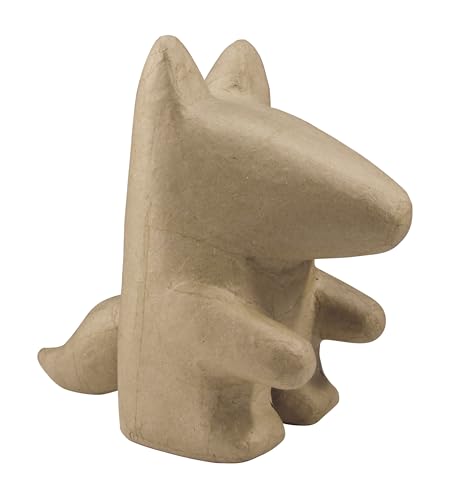 Décopatch SA157O - Figur aus Pappmaché Totemtier, Wolf, 13cm, Format S, zum Bekleben, 1 Stück von Decopatch