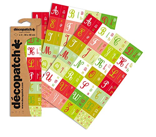 Décopatch C637O - Blisterpackung mit 3 gleichen Bögen, No. 837, 30x40cm, 1 Pack von Décopatch