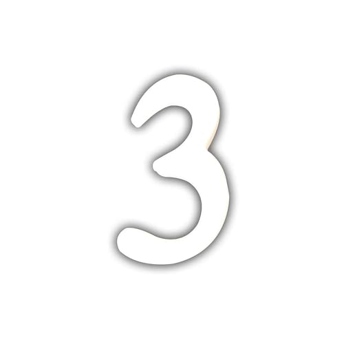 Décopatch AC343Opack - Packung 3 Träger aus Pappmaché, kleine Ziffer 3, 1,5x7,3x12 cm, Weiß, 1 Pack Décopatch AC343Opack - Packung 3 Träger aus Pappmaché, kleine Ziffer 3, 1,5x7,3x12 cm, Weiß, 1 Pack von décopatch