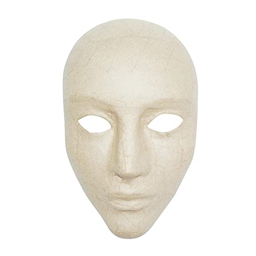 Décopatch AC363O Maske Karneval Integral aus Pappmaché, 11 x 17 x 24 cm, zum Verzieren, Kartonbraun von Decopatch