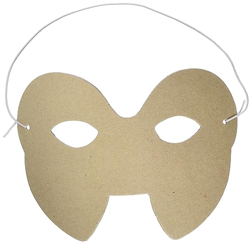 Décopatch AC457O Maske Karneval Katze für Kinder aus Pappmache kartonbraun von Decopatch