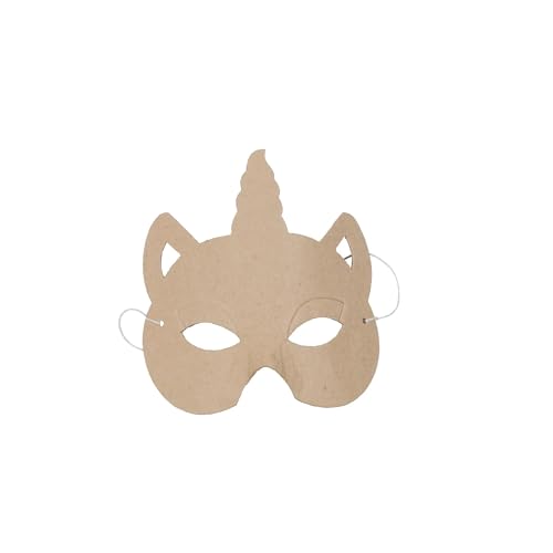 Décopatch AC847Cpack - Packung 5 Einhornmasken für Kinder, aus Pappmaché, 4x15x14 cm, Braun, 1 Pack Décopatch AC847Cpack - Packung 5 Einhornmasken für Kinder, aus Pappmaché, 4x15x14 cm, Braun, 1 Pack von décopatch