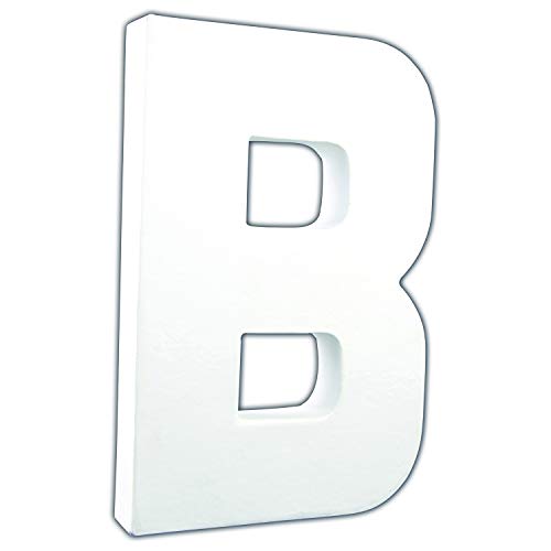Décopatch AC701Cpack - Packung 3 Träger aus Pappmaché, Buchstabe B, 3x13,5x20,5 cm, Weiß, 1 Pack von décopatch
