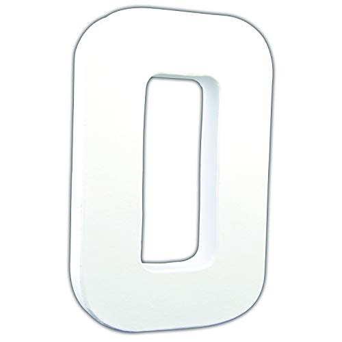 Décopatch AC714Cpack - Packung 3 Träger aus Pappmaché, Buchstabe O, 3x14x20,5 cm, Weiß, 1 Pack von décopatch