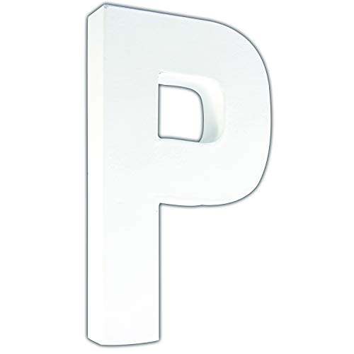 Décopatch AC715Cpack - Packung 3 Träger aus Pappmaché, Buchstabe P, 3x112,5x20,5 cm, Weiß, 1 Pack von décopatch
