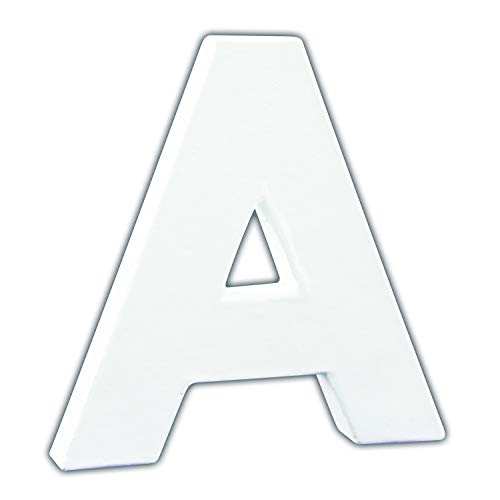 Décopatch AC730Cpack - Packung 5 Träger aus Pappmaché, Buchstabe A, 1,5x10,5x12 cm, Weiß, 1 Pack Décopatch AC730Cpack - Packung 5 Träger aus Pappmaché, Buchstabe A, 1,5x10,5x12 cm, Weiß, 1 Pack von décopatch
