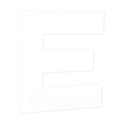 Décopatch AC734C Buchstabe "E" klein aus Pappmaché, 1,5 x 10,5 x 12 cm, zum Verzieren, perfekt für Ihre Wohndeko, weiß von Decopatch