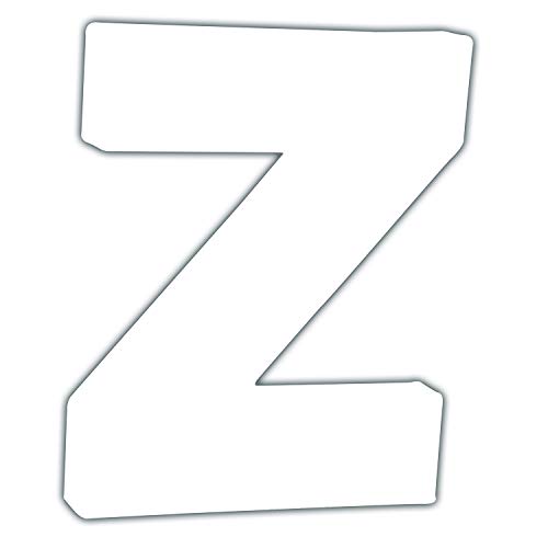 Décopatch AC755Cpack - Packung 5 Träger aus Pappmaché, Buchstabe Z, 1,5x10,5x12 cm, Weiß, 1 Pack von décopatch