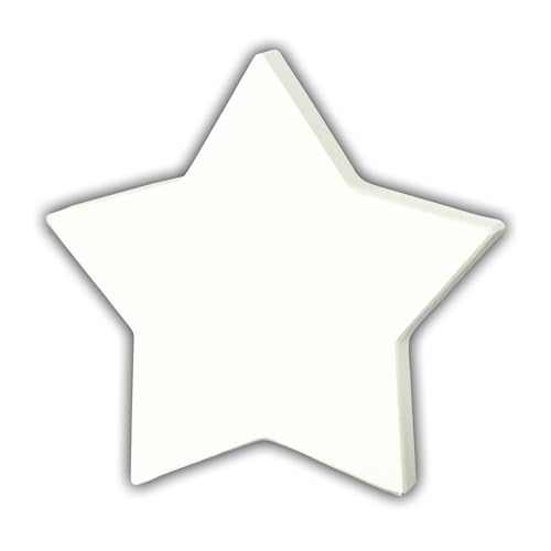 Décopatch AC761C Stern klein gefüllt aus Pappmaché, 1,5 x 12 x 12 cm, zum Verzieren, perfekt für Ihre Wohndeko, weiß von Decopatch