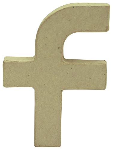 Décopatch AC818C - Kleiner Buchstabe aus Pappmaché, f 1,5x8,5x12cm, perfekte Deko für das Zuhause, 1 Stück von Décopatch