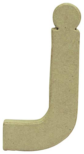 Décopatch AC822C - Kleiner Buchstabe aus Pappmaché, j 1,5x6x12cm, perfekte Deko für das Zuhause, 1 Stück von Décopatch