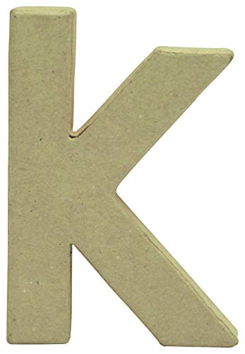 Décopatch AC823C - Kleiner Buchstabe aus Pappmaché, k 1,5x8,5x12cm, perfekte Deko für das Zuhause, 1 Stück Décopatch AC823C - Kleiner Buchstabe aus Pappmaché, k 1,5x8,5x12cm, perfekte Deko für das Zuhause, 1 Stück von Decopatch