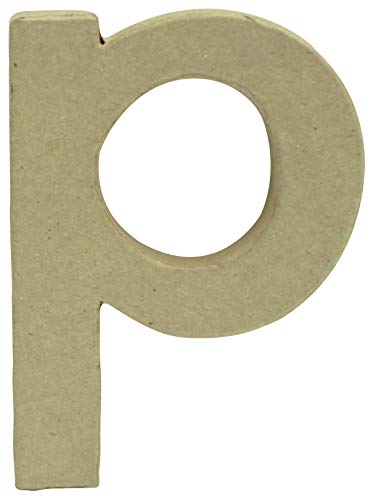 Décopatch AC828C - Kleiner Buchstabe aus Pappmaché, p 1,5x8,5x12cm, perfekte Deko für das Zuhause, 1 Stück von Décopatch