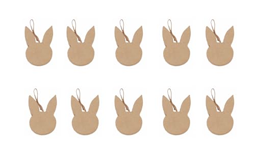 Décopatch AC843Cpack - Packung 10 Kaninchenkopf aus Pappmaché, zum Aufhängen, flach, 1x6,5x9 cm, Braun, 1 Pack Décopatch AC843Cpack - Packung 10 Kaninchenkopf aus Pappmaché, zum Aufhängen, flach, 1x6,5x9 cm, Braun, 1 Pack von décopatch