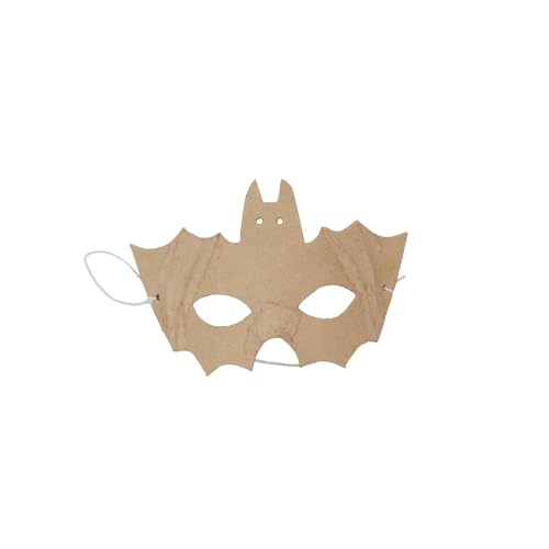 Décopatch AC846Cpack - Packung 5 Fledermausmasken für Kinder, aus Pappmaché, 4x14x10 cm, Braun, 1 Pack von décopatch