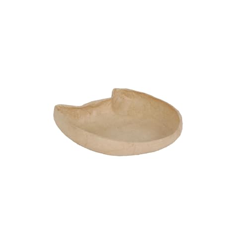 Décopatch AC879Cpack - Packung 5 Taschenleerer - Schale zum Verzieren, aus Pappmaché, Katzenkopf, 13x15x2 cm, Kraftbraun, 1 Pack von décopatch