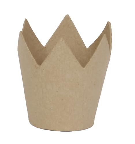 Décopatch AC880Cpack - Packung 5 Schalen zum Verzieren, aus Pappmaché, kronenförmig, 8x8x8 cm , Kraftbraun, 1 Pack Décopatch AC880Cpack - Packung 5 Schalen zum Verzieren, aus Pappmaché, kronenförmig, 8x8x8 cm , Kraftbraun, 1 Pack von décopatch