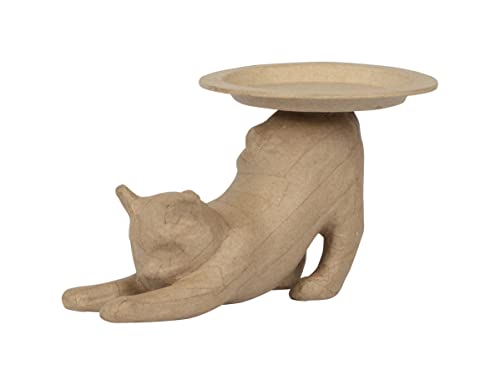 Décopatch AC904C - Träger Katze Platte 22x6,5cm, einfach zum Verzieren, Kartonbraun, 1 Stück von Décopatch
