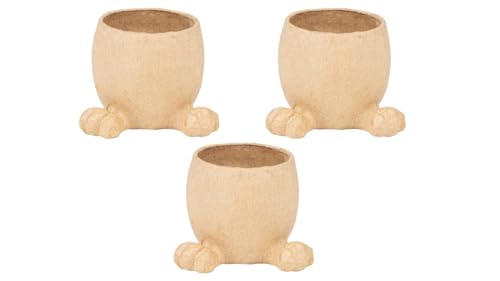 Décopatch AC918C - Eierbecher aus Pappmaché, zum Verzieren, 7x6x6 cm, Kartonbraun, DIY Aktivität, Kaninchen, 1 Stück von Décopatch