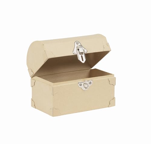 Décopatch AC929C - Spardose / Schatztruhe, zum Verzieren, 15x9x12 cm, Kartonbraun, DIY Aktivität, 1 Stück von Décopatch