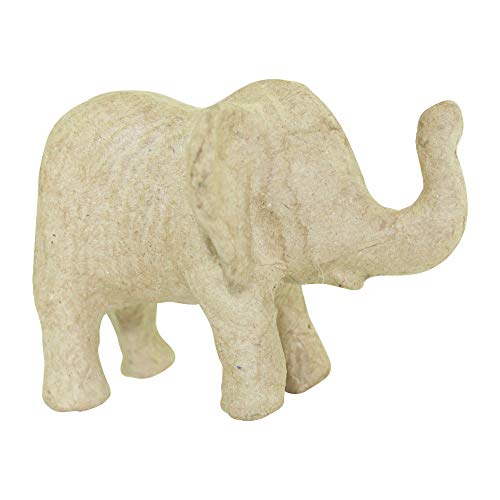 Décopatch AP152O Träger XS aus Pappmaché, mini Elefant, 10 x 8 x 7 cm, zum Verzieren von Decopatch