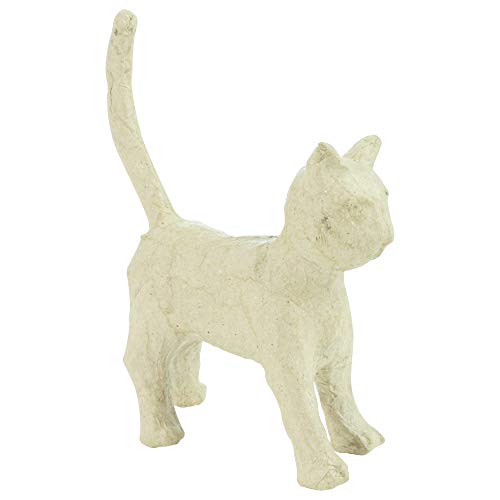 Décopatch AP154O Träger XS aus Pappmaché, mini Katze, 11 x 6 x 13 cm, zum Verzieren von Décopatch